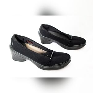 Bzees Women's Electric Black Pump Block Heel Shoes Size 8.5